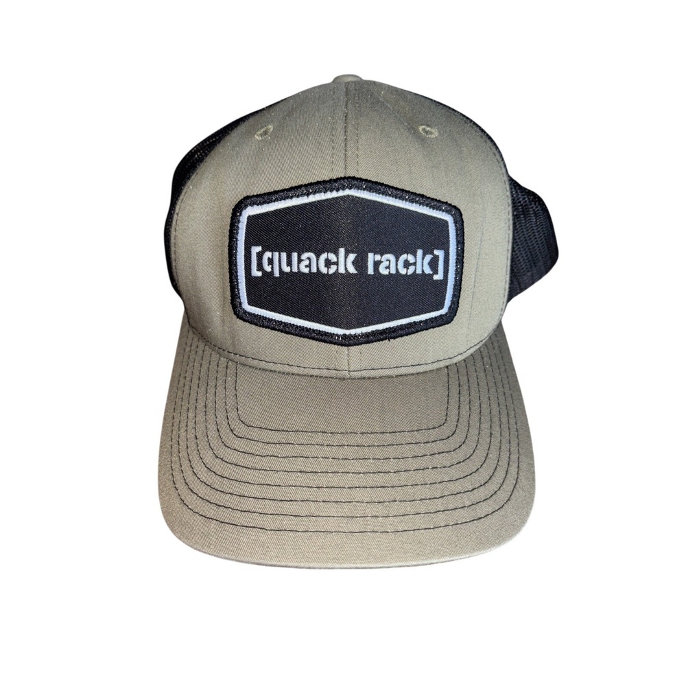 Quack Rack Richardson 112 Trucker Hat Olive Black Snapback Hunting Mesh Cap